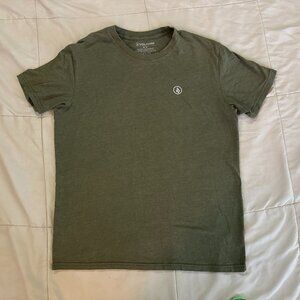 VOLCOM Olive Green Logo Graphic Tee Shirt Skate Surf Men sz Medium